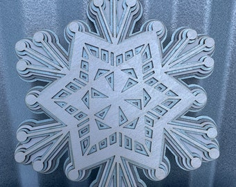 3D Mandala Snowflake: Wall Decor or Build It Yourself Kit *FREE Shipping