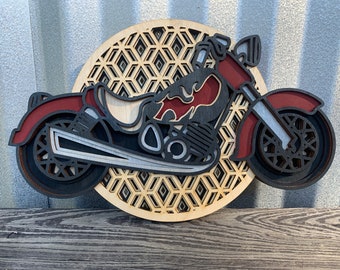 3D Mandala Motorcycle: Wall Decor or Build It Yourself Kit *FREE Shipping