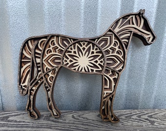 3D Mandala Horse: Wall Decor or Build It Yourself Kit *FREE Shipping