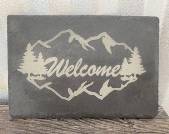 Welcome Slate Trivet/Cheeseboard/Sign