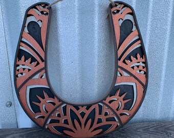 3D Mandala Horseshoe: Wall Decor or Build It Yourself Kit *FREE Shipping