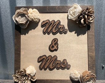 Mr & Mrs Custom Wooden Sign