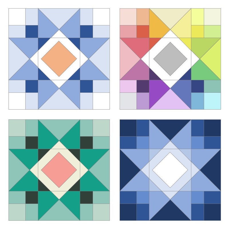 Ohio Star Quilt Pattern Etsy