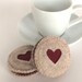 kelly reviewed Felt Food: 2 Raspberry Linzer Cookies Felt Cookies Hand Stitched -- children's pretend play, tea set, tea party, stocking stuffer or gift