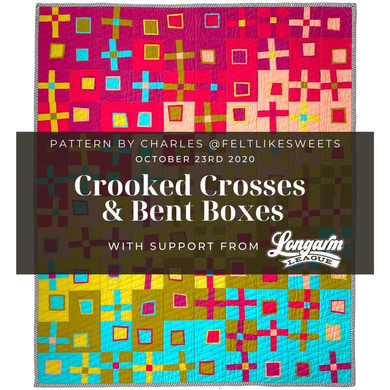 Modern Quilt Pattern Crooked Crosses and Bent Boxes a Etsy