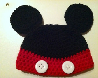 Mickey Mouse Crochet Hat
