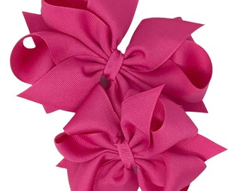 Raspberry Rose hair bow, hair bow for girls, boutique hair clip, gifts for girls, birthday hair bow, big hair bow