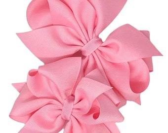 Pink hair bow, hair bow for girls, boutique hair clip, gifts for girls, birthday hair bow, big hair bow