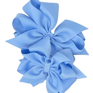 Dusty Blue hair bow, hair bow for girls, boutique hair clip, gifts for girls, birthday hair bow, big hair bow