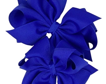 Royal Blue hair bow, hair bow for girls, boutique hair clip, gifts for girls, birthday hair bow, big hair bow