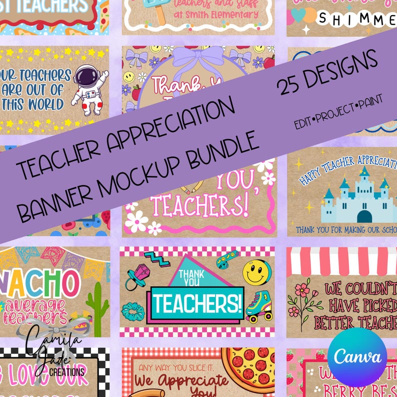 Teacher Appreciation Banner Mockup Bundle image 1