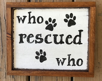 Amazoncom Primitives By Kathy Paw Print Trimmed Box Frame 10 X 10 Who Rescued Who Beyond Words