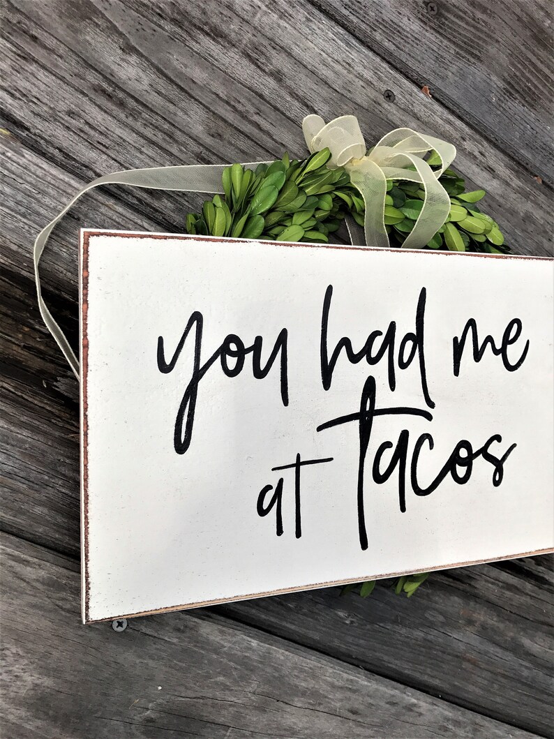 Frankie Jean You Had Me At Tacos Small Canvas Flag