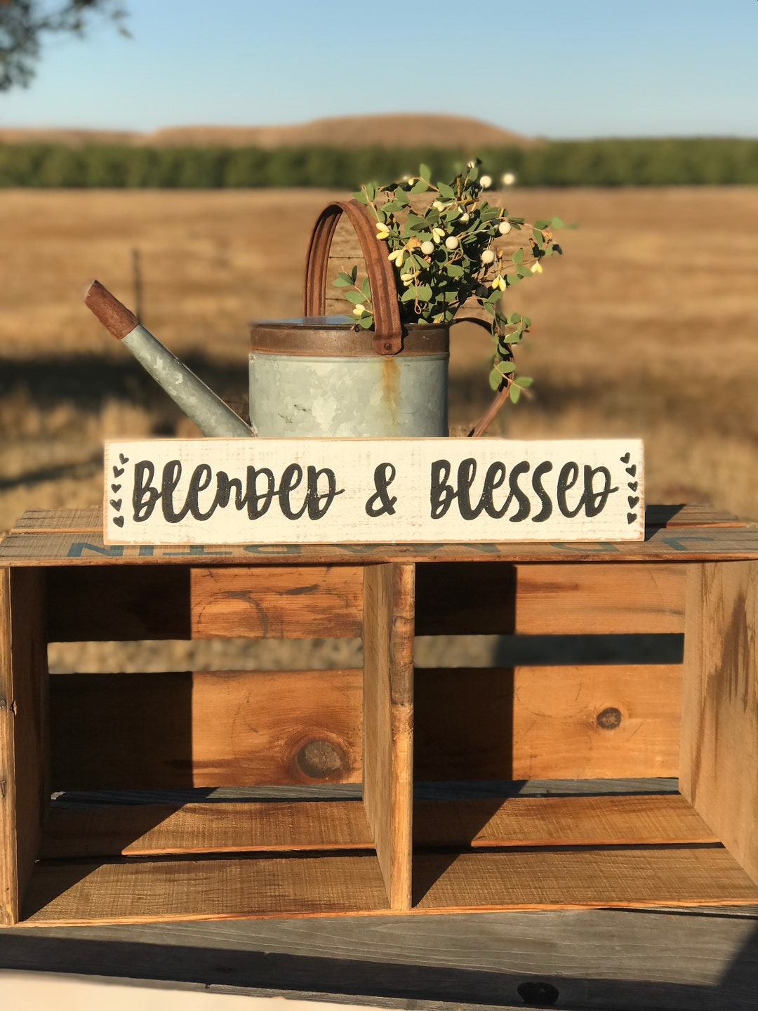 Blended and Blessed / Blended Family Sign / Stepparent Gift / Gifts