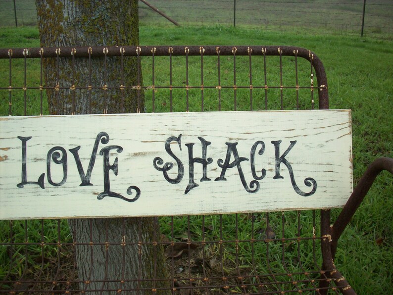 Shabby Chic Sign / Beach Decor / the Love Shack / Beach House / Cottage ...