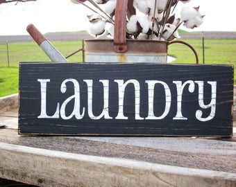 Rustic LAUNDRY Sign / Farmhouse Laundry Room / Wooden LAUNDRY Sign / Rustic Wall Decor