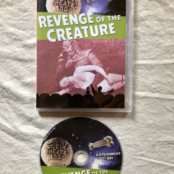 Mystery Science Theater 3000 aflevering. 801 Revenge of the Creature DVD MST3K Zeldzaam en OOP. Bill Corbit's eerste optreden!