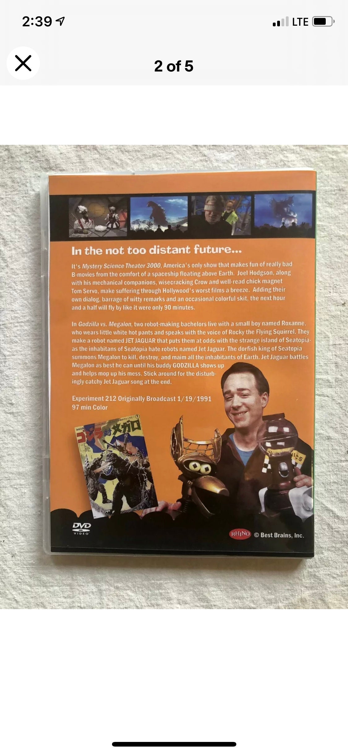 Mystery Science Theater 3000 Ep. 212 Godzilla Vs Megalon DVD