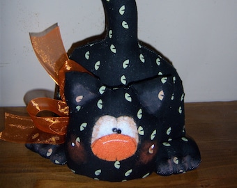 E-PATTERN- Primitive Halloween Black Cat Bowl Filler Shelf Sitter Wreath Attachment INSTANT DOWNLOAD Digital Pattern