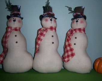 Winter Snowmen Trio Bowl Fillers Shelf Sitters Holiday Home Decoration INSTANT PDF DOWNLOAD Pattern