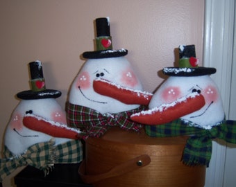 Christmas Snowman Shelf Sitters Sewing Tutorial Wreath Decoration Bowl Fillers Holiday Decoration INSTAND DOWNLOAD PATTERN