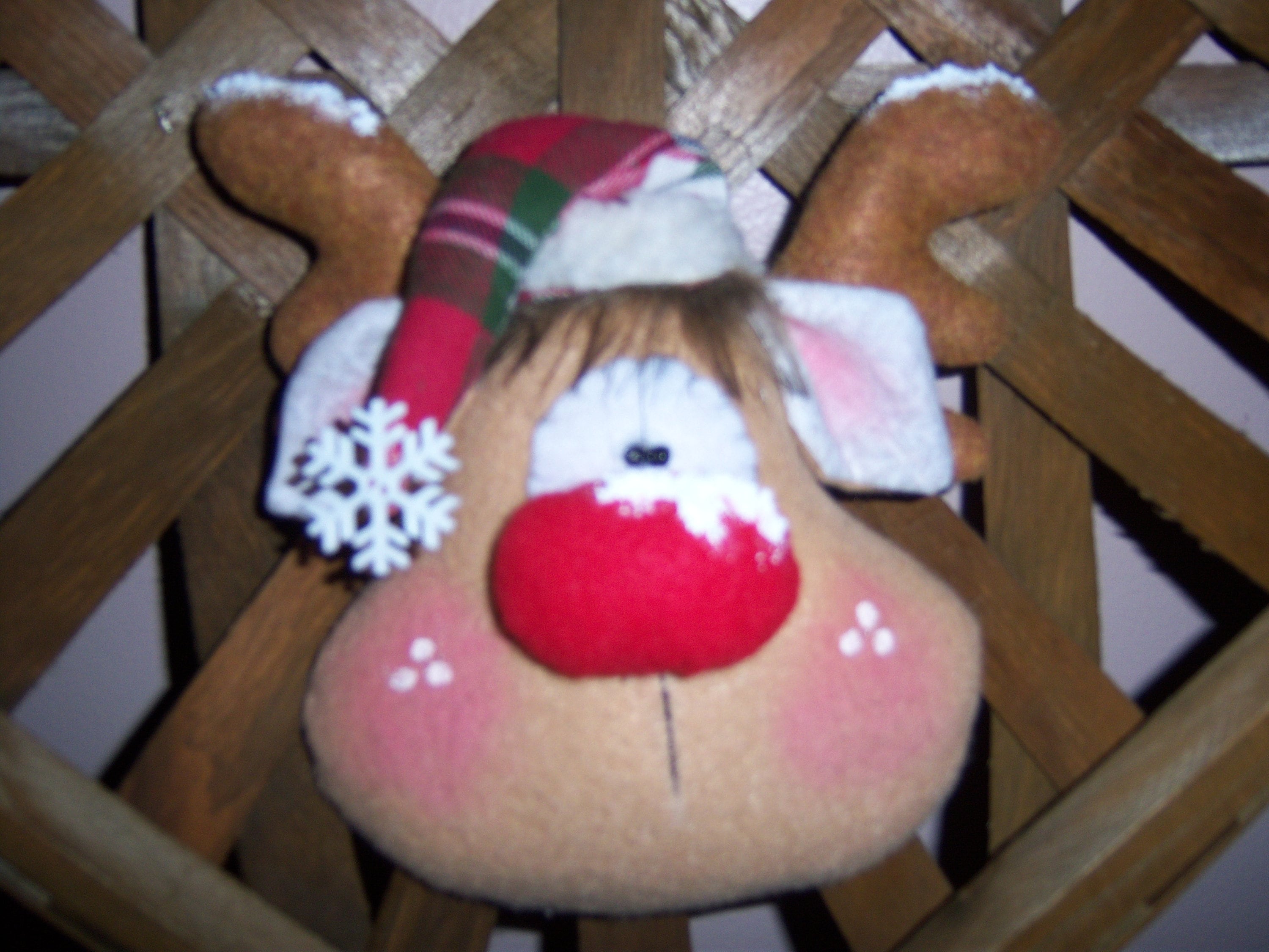 Epatternreindeer Wreath Hanger Christmas Patternprimitive Etsy