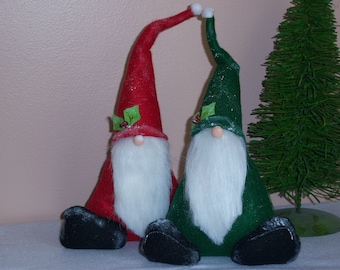 EPATTERN - Primitive Doll Santa Gnome -Winter - Holiday - Christmas - Elf - Santa Shelf Sitters - PDF Downloadable