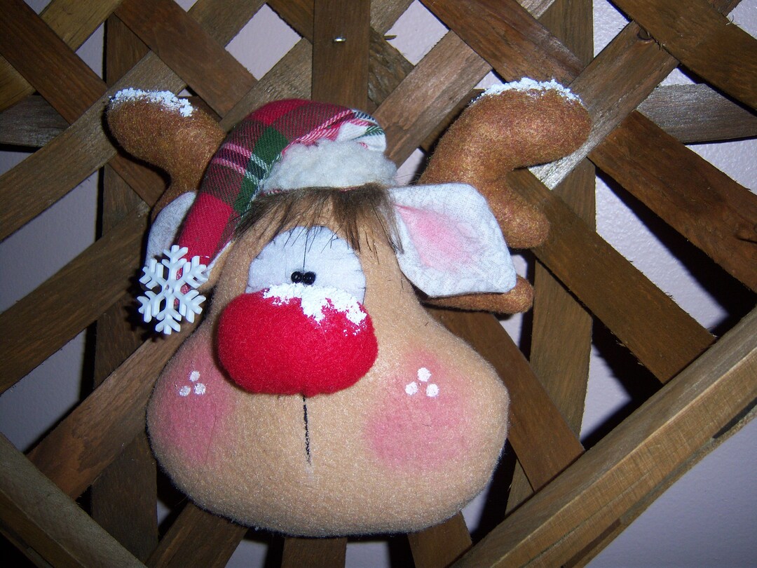 Epatternreindeer Wreath Hanger Christmas Patternprimitive Folk Art