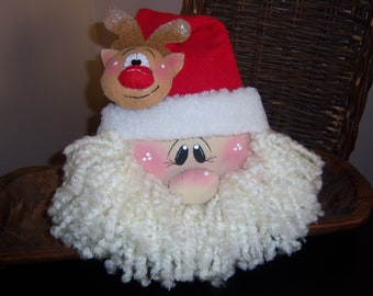 Santa Head with Rudy Shelf Sitter Sewing Tutorial INSTANT DOWNLOAD Pattern