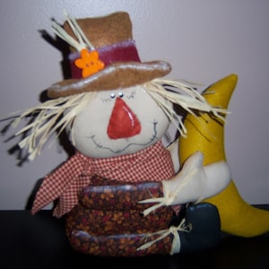 Epattern-primitivo halloween outono colheita espantalho prateleira babá boneca grinalda decoração costura download instantâneo * novo padrão