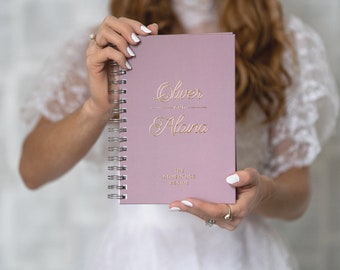 Elegant Wedding Planner Book, The Adventure Begins, Gold Foil, Custom Wedding Planner Book, Personalized Wedding Planner, Bridal Shower Gift