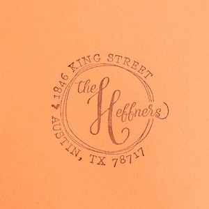 Ronde adresstempel afzender Cirkelstempel Gepersonaliseerde rubberstempel Ronde adresstempel Ronde stempel Bruiloftsstempel Uitnodigingsstempel