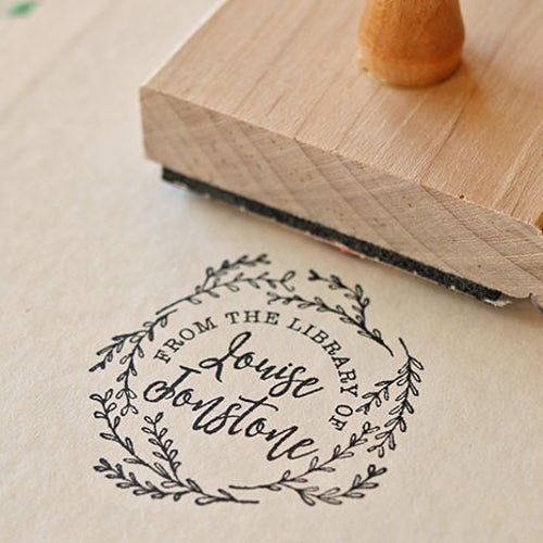 Ex Libris Stamp Custom Book Stamp Personalized Stamp Etsy