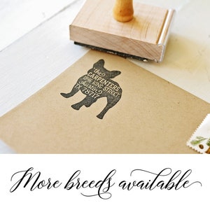 Pug Return Address Stamp, Dog Owner Gift, Wooden Handle, Custom Rubber Stamp image 4