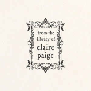 Floral Frame Library Stamp, Custom Self Inking Ex Libris Stamp, Book Plate Stamp, Teacher Gift, Anniversary Gift, Book Lover, Gift For Her image 2