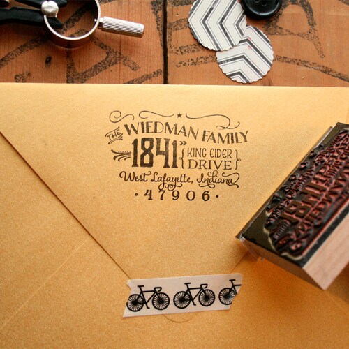 Personalized Classic Return Address Stamp in Rubber or Self Etsy