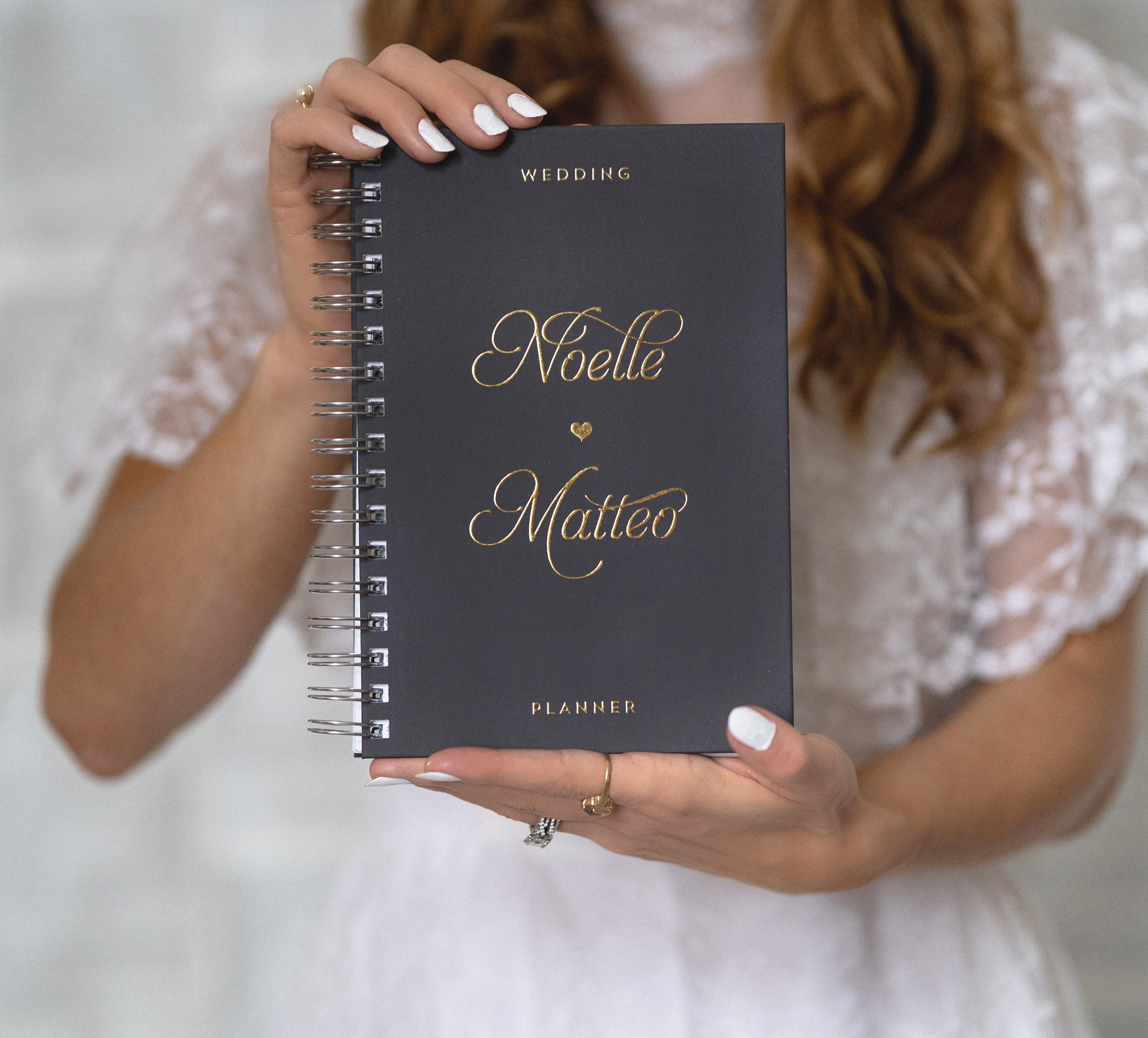 Black and Gold Wedding Planner Book Real Gold Foil Custom - Etsy Norway