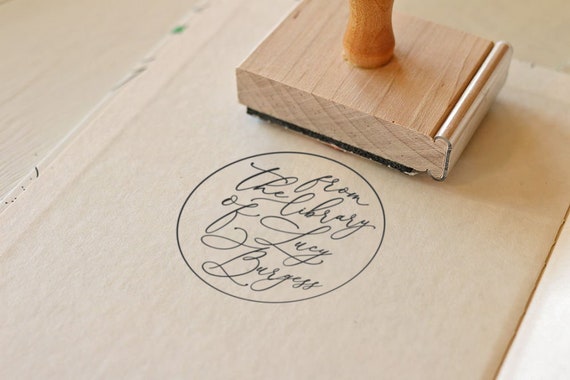 Personalized Book Stamp, Self Inking Library Stamp, From the Library of  Stamp, Ex Libris, Bookplate Stamp, Self Inking, Wood Stamp 23 