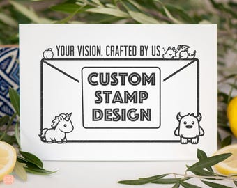 Custom Designed Return Address Stamp: Standard Size; Bring your ideas to life!