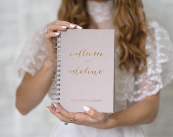 Elegant Wedding Planner Book, Real Gold Foil, Custom Wedding Planner Book, Personalized Wedding Planner, Bridal Shower Gift