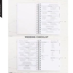 Grey Wedding Planner Book, Real Gold Foil, Custom Wedding Planner Book, Personalized Wedding Planner, Bridal Shower Gift image 3