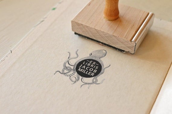 Squid Library Stamp Custom Self Inking Ex Libris Stamp Book Etsy Squid Library Stamp Custom Self Inking Ex Libris Stamp Book Etsy
