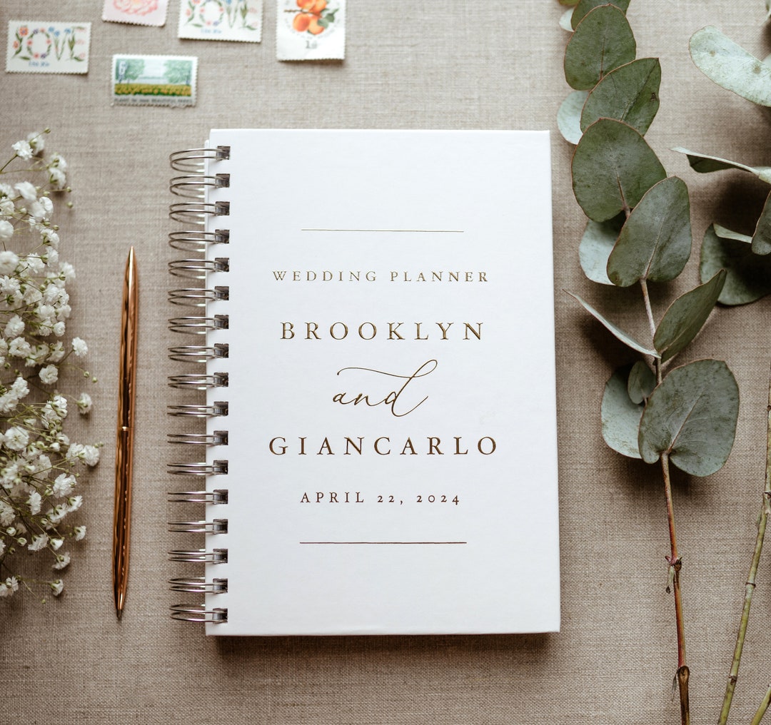 Wedding Planner Book, Real Gold Foil, Gold Wedding Planner, Bridal ...