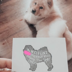 Chow Chow Return Address Stamp, Dog Owner Gift, Wooden Handle, Custom Rubber Stamp image 2