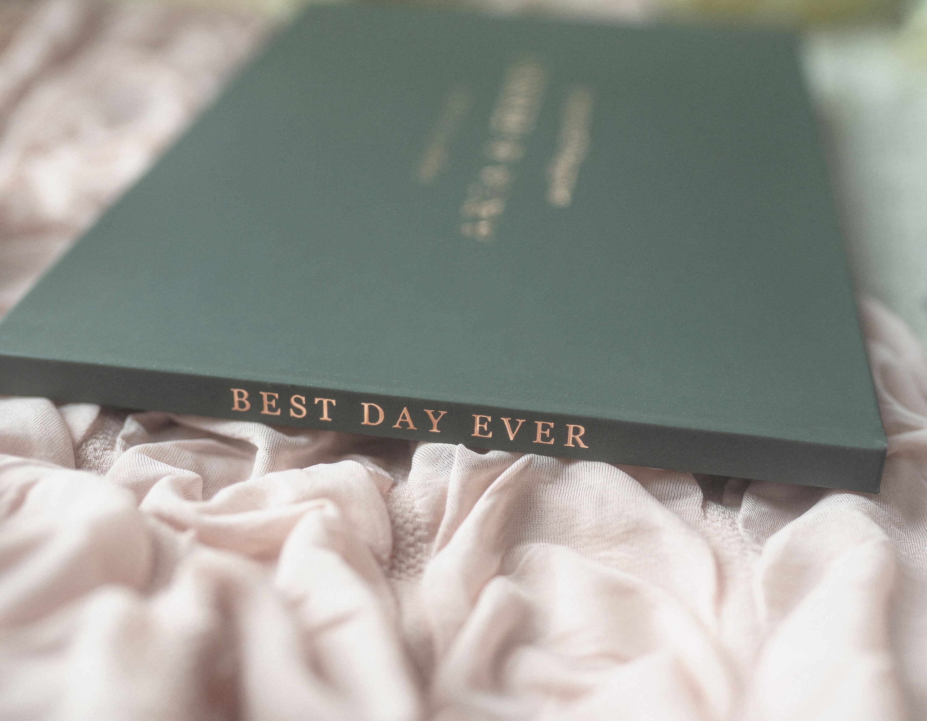 Green Guestbook Modern Wedding Guest Book Rose Gold Foil Etsy UK