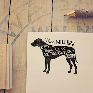 Rhodesian Ridgeback Address Stamp Dog Lover Gift, Rubber Stamp, Personalized Pet Address Stamp