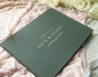 Livre d'or blanc - Livre d'or mariage pré-rempli | Vive les mariés | 68 pages, couverture rigide, 24x17cm | Livre d'or de mariage - Album de mariage