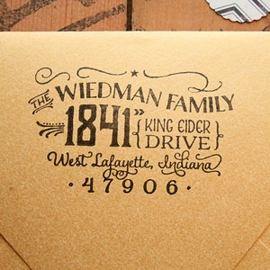 Cutest Return Address Stamp in the Whole World. Wood Handle. Personalized Rubber Stamp. image 3