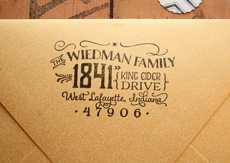 Cutest Return Address Stamp in the Whole World. Wood Handle. Personalized Rubber Stamp. image 3