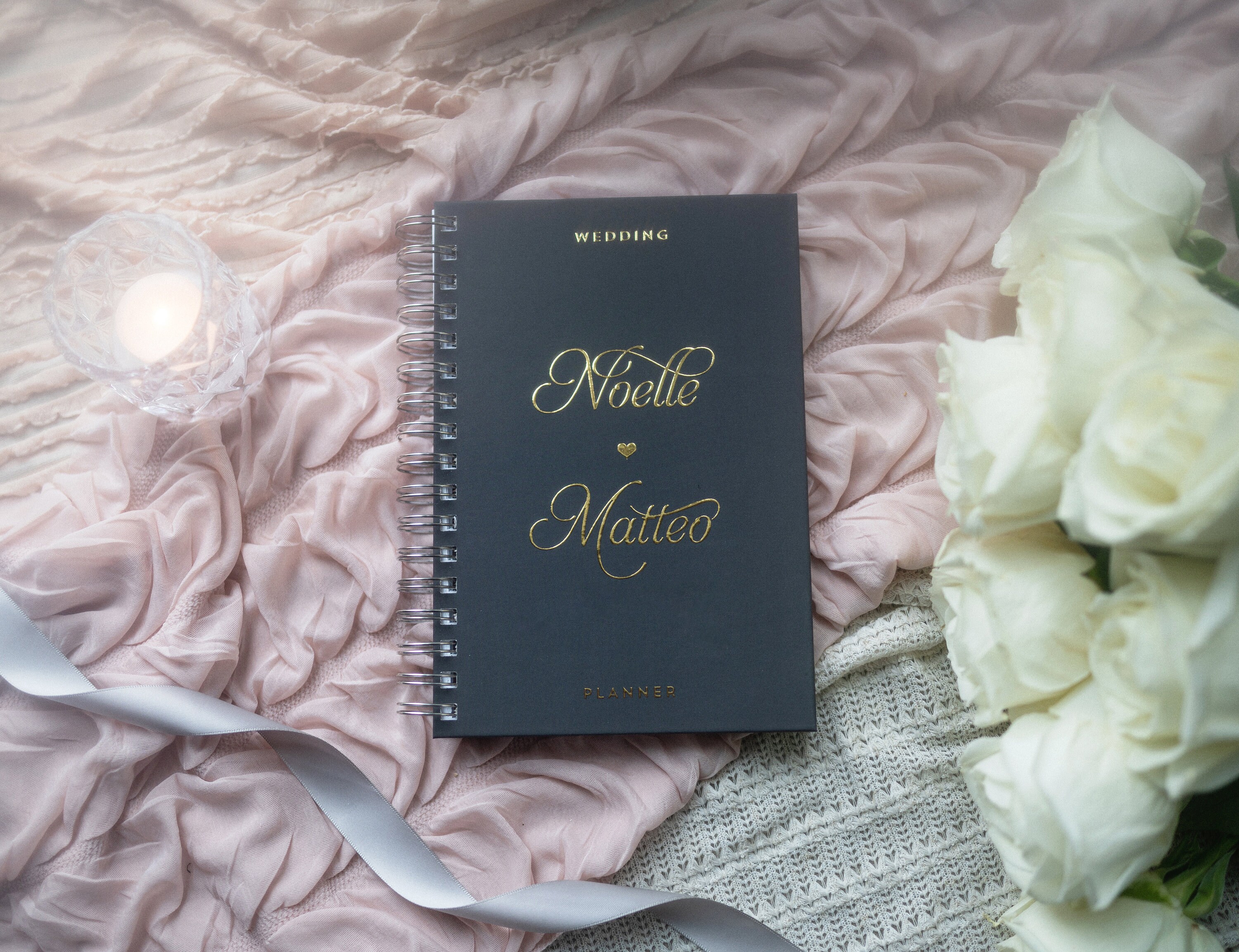 Black and Gold Wedding Planner Book Real Gold Foil Custom - Etsy Norway